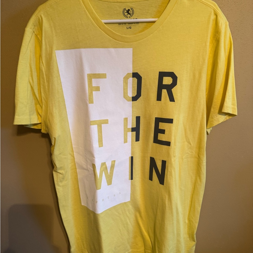 Express Yellow Crew Neck Tee